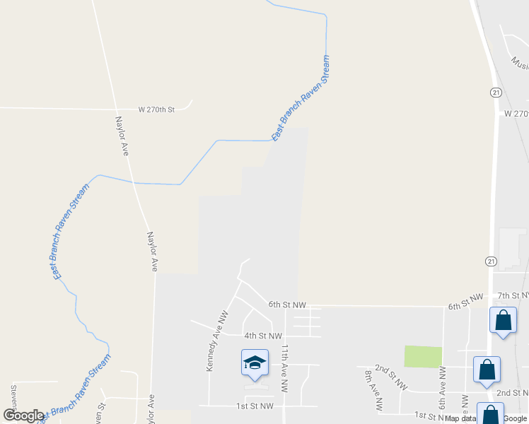 map of restaurants, bars, coffee shops, grocery stores, and more near 3776 275th Street West in New Prague