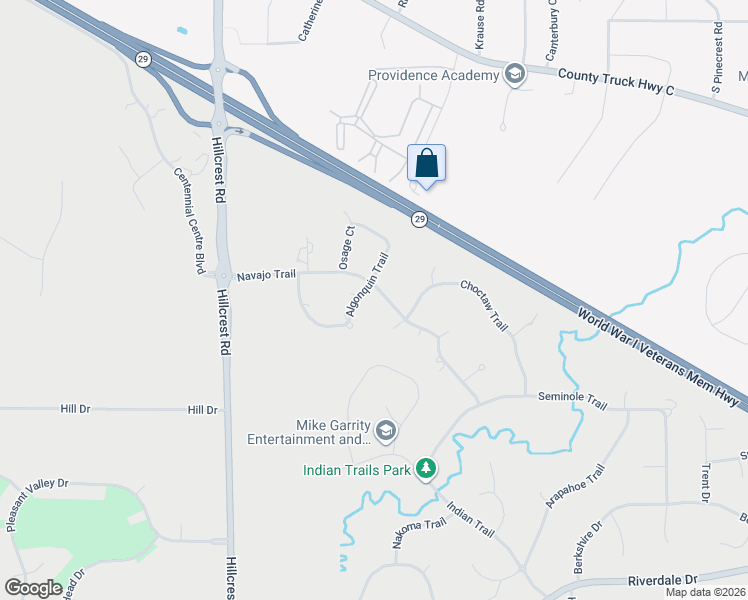map of restaurants, bars, coffee shops, grocery stores, and more near 4560 Algonquin Trail in Green Bay