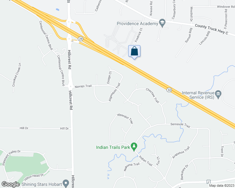 map of restaurants, bars, coffee shops, grocery stores, and more near 4560 Algonquin Trail in Green Bay