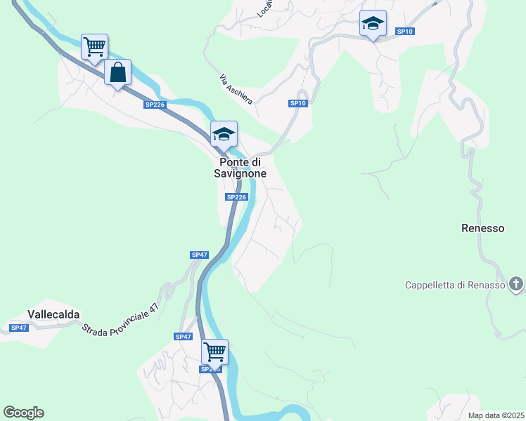 map of restaurants, bars, coffee shops, grocery stores, and more near 29 Via Ponte di Savignone in Ponte di Savignone