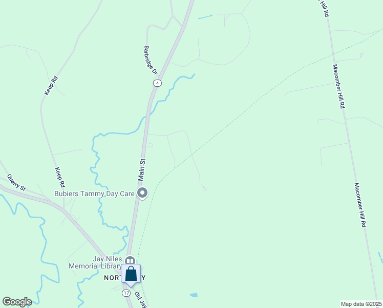 map of restaurants, bars, coffee shops, grocery stores, and more near 98 Look Brook Circle in Jay