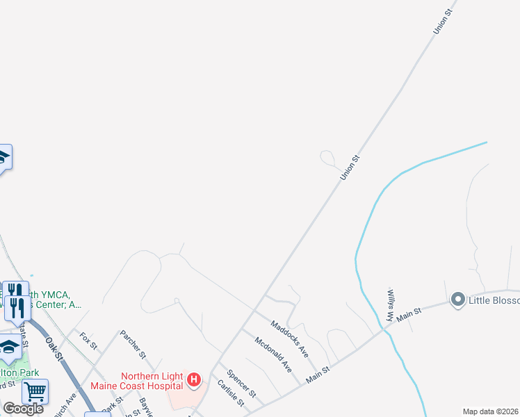 map of restaurants, bars, coffee shops, grocery stores, and more near in Ellsworth