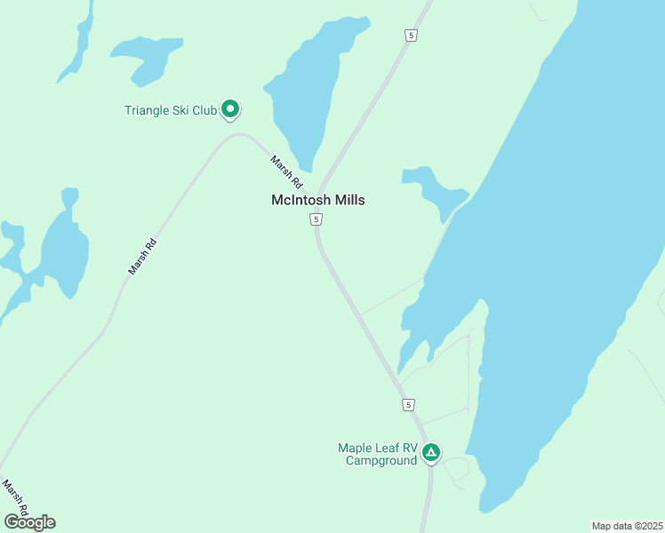 map of restaurants, bars, coffee shops, grocery stores, and more near 307 County Road 5 in Mallorytown