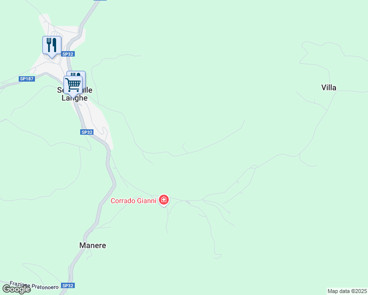 map of restaurants, bars, coffee shops, grocery stores, and more near 14 Località Leprato in Provincia di Cuneo