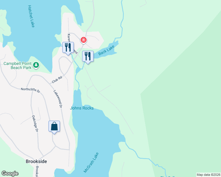 map of restaurants, bars, coffee shops, grocery stores, and more near 9 Bens Court in Brookside
