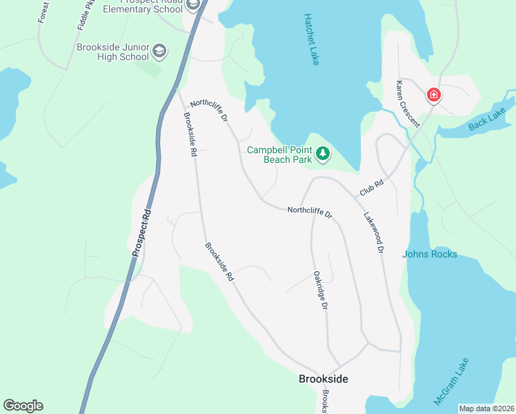 map of restaurants, bars, coffee shops, grocery stores, and more near 122 Northcliffe Drive in Brookside