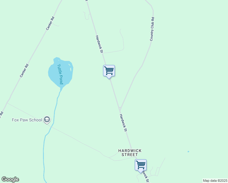 map of restaurants, bars, coffee shops, grocery stores, and more near 2176 Hardwick Street in Hardwick