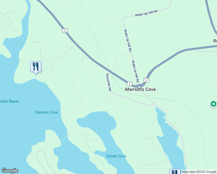 map of restaurants, bars, coffee shops, grocery stores, and more near 16 Bluenose Close in Chester Basin