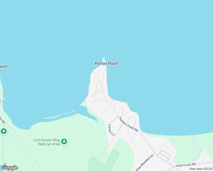 map of restaurants, bars, coffee shops, grocery stores, and more near 2170 Porters Point Rd in Colchester