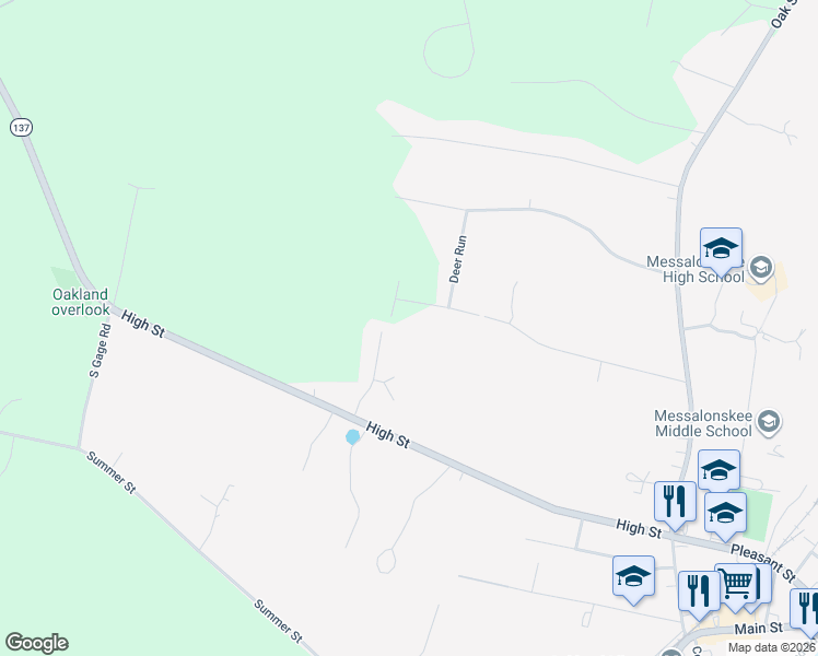 map of restaurants, bars, coffee shops, grocery stores, and more near 43 Hill Street in Oakland