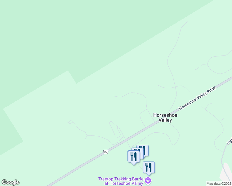 map of restaurants, bars, coffee shops, grocery stores, and more near 38 Maplecrest Court in Barrie