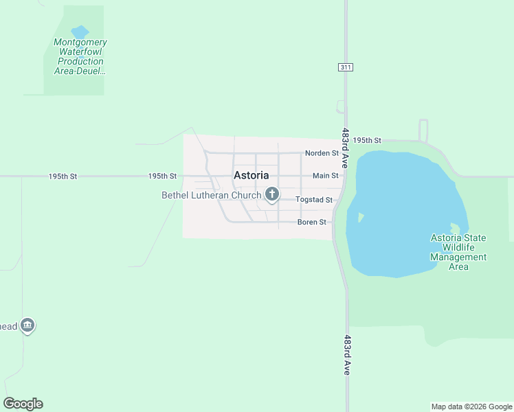 map of restaurants, bars, coffee shops, grocery stores, and more near 380 Togstad Street in Astoria