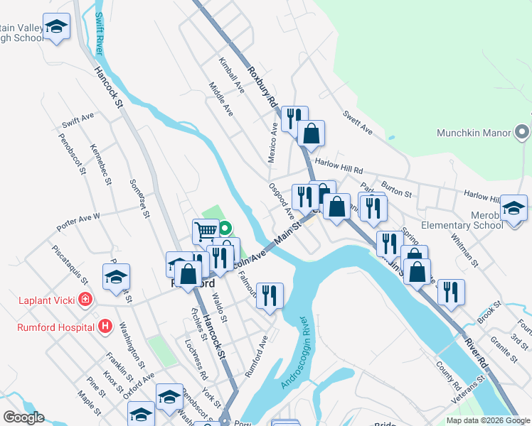 map of restaurants, bars, coffee shops, grocery stores, and more near 54 Carlton Avenue in Mexico