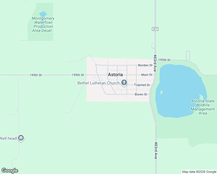 map of restaurants, bars, coffee shops, grocery stores, and more near 380 Togstad Street in Astoria