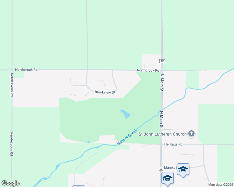 map of restaurants, bars, coffee shops, grocery stores, and more near 415 Brookview Drive in Luxemburg