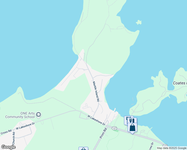 map of restaurants, bars, coffee shops, grocery stores, and more near 33 Ledge Road in Colchester