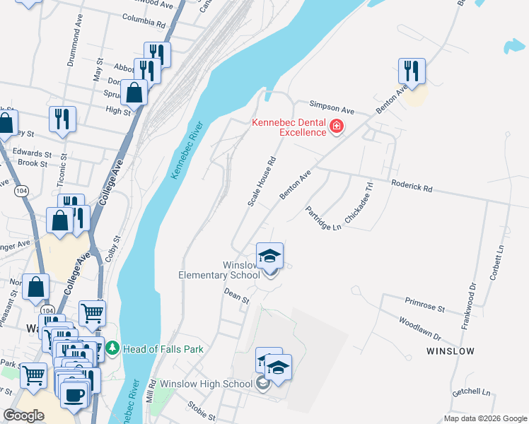map of restaurants, bars, coffee shops, grocery stores, and more near 335 Benton Avenue in Winslow