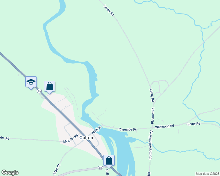 map of restaurants, bars, coffee shops, grocery stores, and more near 20 River Street in Colton