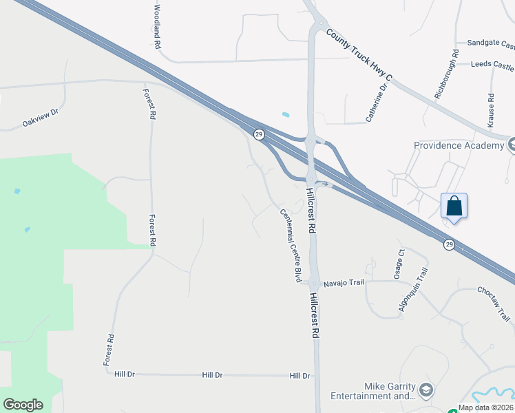 map of restaurants, bars, coffee shops, grocery stores, and more near 1231 Centennial Centre Boulevard in Hobart