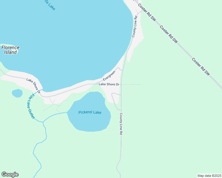 map of restaurants, bars, coffee shops, grocery stores, and more near Cedar Ridge Lane in Fife Lake
