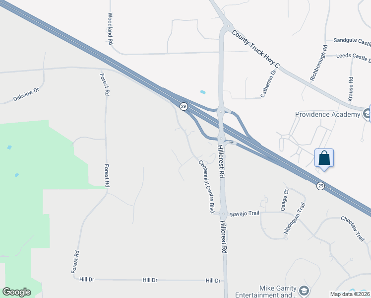 map of restaurants, bars, coffee shops, grocery stores, and more near 1231 Centennial Centre Boulevard in Hobart