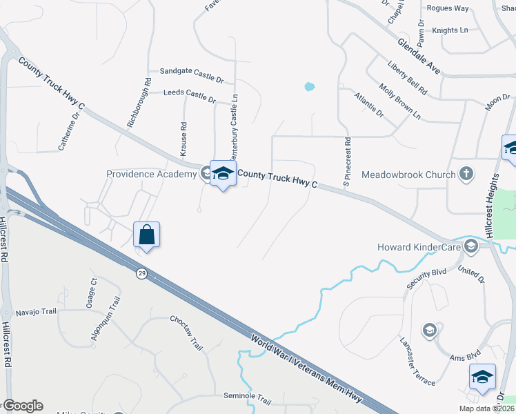 map of restaurants, bars, coffee shops, grocery stores, and more near 634 Sunset Ridge in Howard