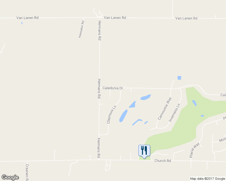 map of restaurants, bars, coffee shops, grocery stores, and more near 4762 Braemer Circle in New Franken