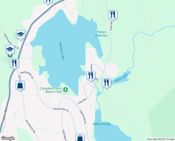 map of restaurants, bars, coffee shops, grocery stores, and more near 12 Karen Crescent in Brookside