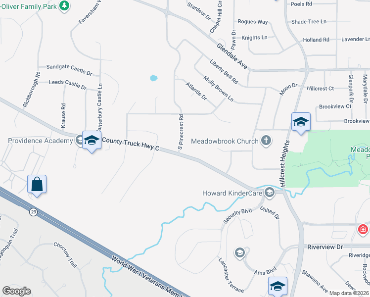 map of restaurants, bars, coffee shops, grocery stores, and more near 708 South Pinecrest Road in Green Bay