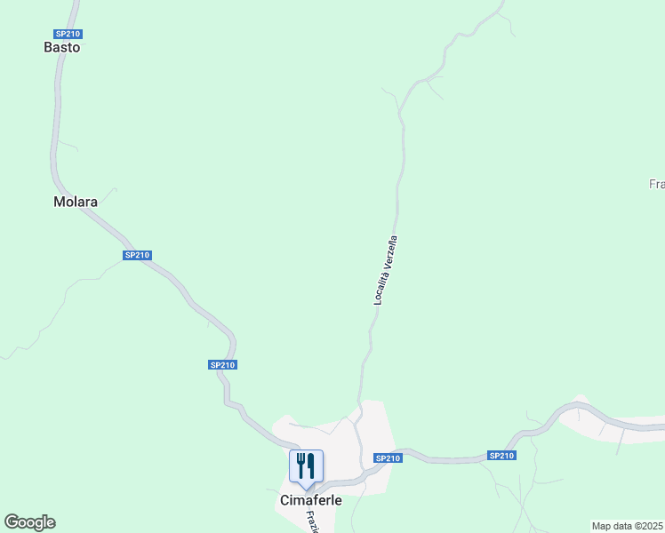 map of restaurants, bars, coffee shops, grocery stores, and more near 213 Frazione Cimaferle in Provincia di Alessandria
