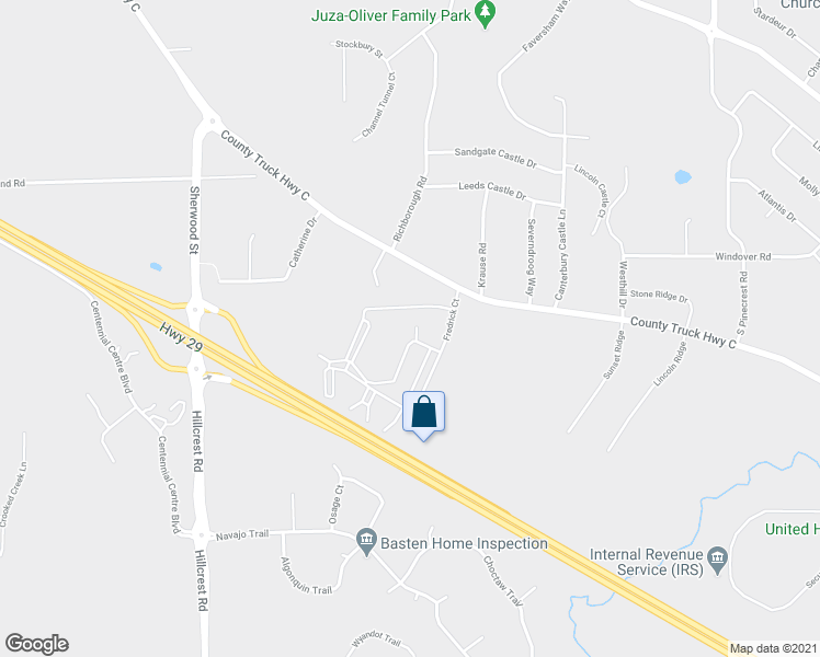 map of restaurants, bars, coffee shops, grocery stores, and more near 731 Fredrick Court in Green Bay