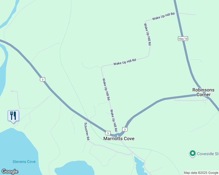 map of restaurants, bars, coffee shops, grocery stores, and more near 116 Wake Up Hill Road in Chester