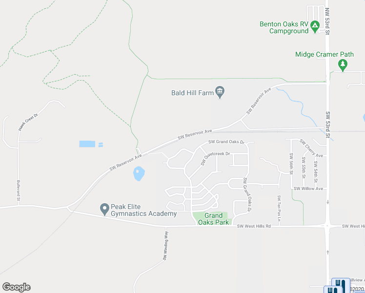 map of restaurants, bars, coffee shops, grocery stores, and more near 6320 Southwest Reservoir Avenue in Corvallis