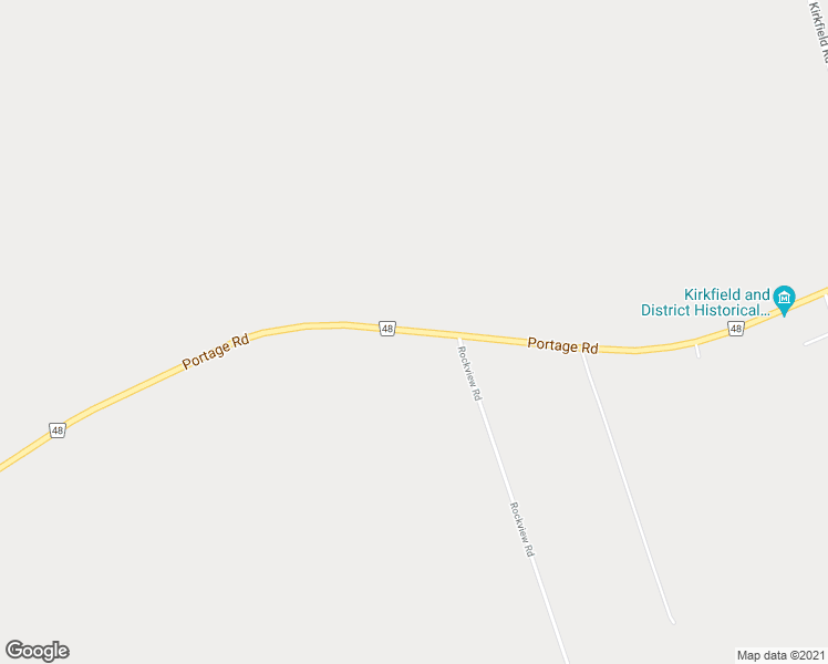 map of restaurants, bars, coffee shops, grocery stores, and more near 890 Portage Road in Kirkfield