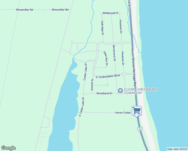 map of restaurants, bars, coffee shops, grocery stores, and more near Timberlakes Boulevard West in Greenbush