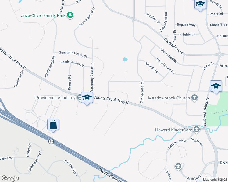map of restaurants, bars, coffee shops, grocery stores, and more near 3342 Stone Ridge Dr in Howard