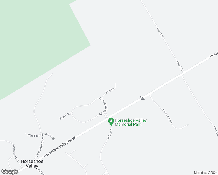 map of restaurants, bars, coffee shops, grocery stores, and more near 9 Pine Lane in Barrie