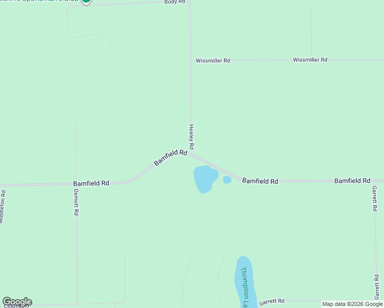 map of restaurants, bars, coffee shops, grocery stores, and more near 3081 Healy Road in Glennie