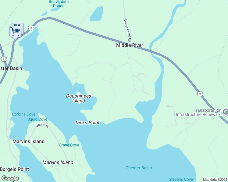 map of restaurants, bars, coffee shops, grocery stores, and more near 1 Swallows Point Road in Chester Basin