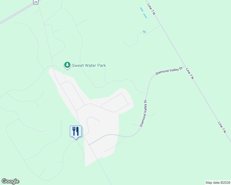 map of restaurants, bars, coffee shops, grocery stores, and more near 16 Sumac Crescent in Coldwater
