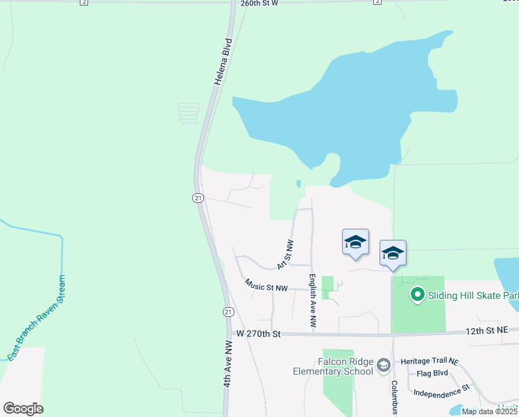 map of restaurants, bars, coffee shops, grocery stores, and more near 26595 Helena Boulevard in New Prague