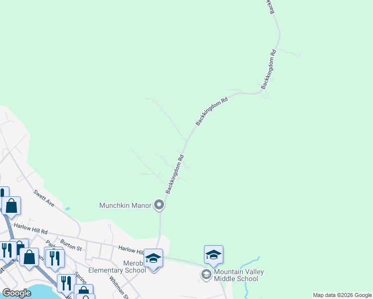 map of restaurants, bars, coffee shops, grocery stores, and more near 76 Backkingdom Road in Mexico