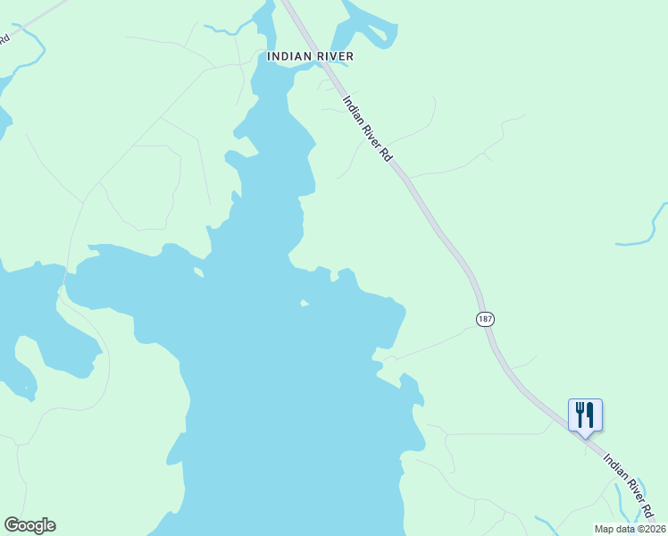 map of restaurants, bars, coffee shops, grocery stores, and more near 1533 Indian River Road in Jonesport