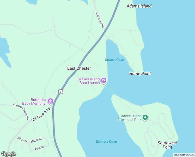 map of restaurants, bars, coffee shops, grocery stores, and more near 67 Graves Island Road in Chester