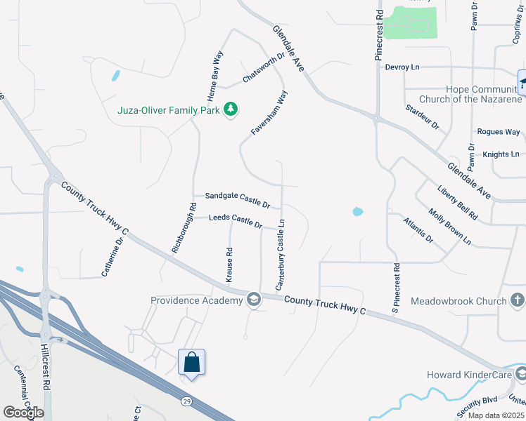 map of restaurants, bars, coffee shops, grocery stores, and more near 3455 Sandgate Castle Drive in Green Bay