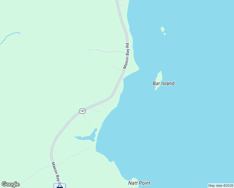 map of restaurants, bars, coffee shops, grocery stores, and more near 493 Mason Bay Road in Jonesport