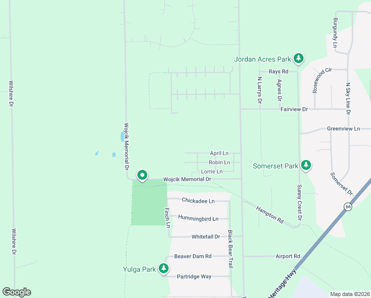 map of restaurants, bars, coffee shops, grocery stores, and more near 398 April Lane in Stevens Point