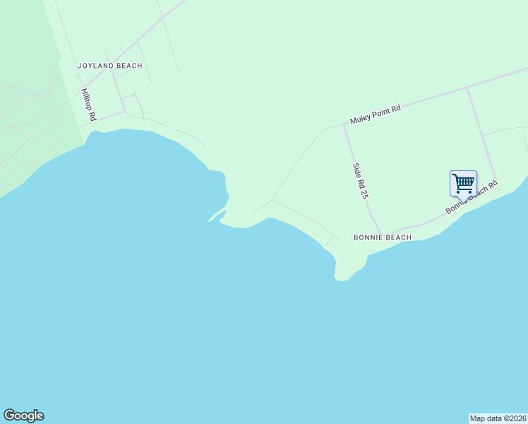 map of restaurants, bars, coffee shops, grocery stores, and more near 3852 Muley Point Road in Orillia