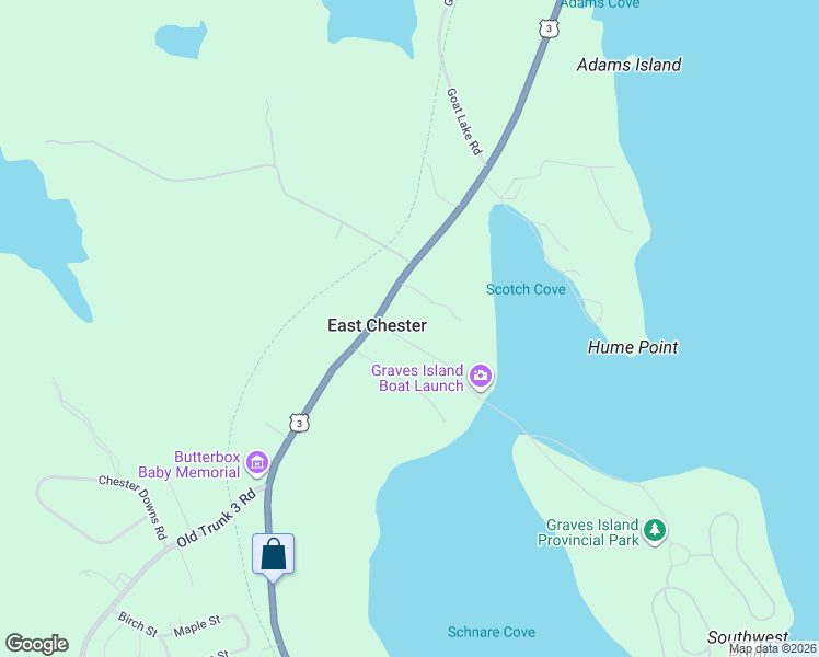 map of restaurants, bars, coffee shops, grocery stores, and more near 19 Graves Island Road in Chester