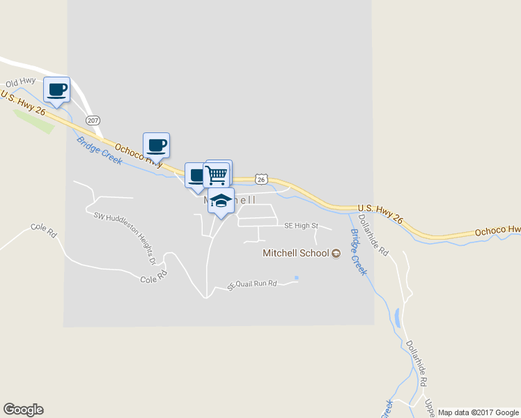 map of restaurants, bars, coffee shops, grocery stores, and more near 219 Southeast Rosenbaum Street in Mitchell